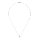 Collier "Bulle De Crystal" Or Blanc 375/1000