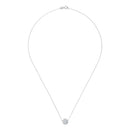 Collier "Bulle De Crystal" Or Blanc 375/1000
