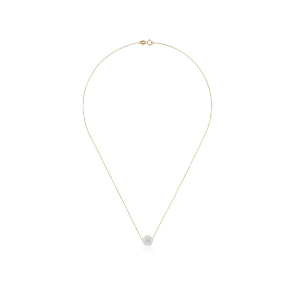 Collier "Bulle De Crystal" Or Jaune 375/1000 Et Zirconium