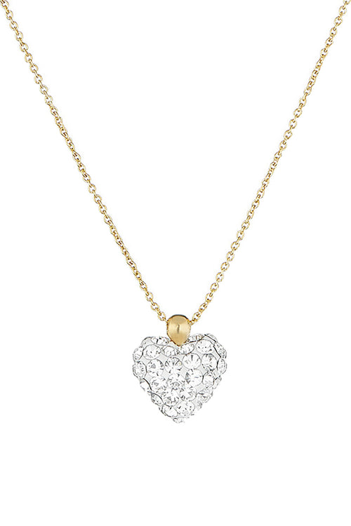 Collier "Coeur De Crystal" Or Jaune 375/1000 Et Zirconium
