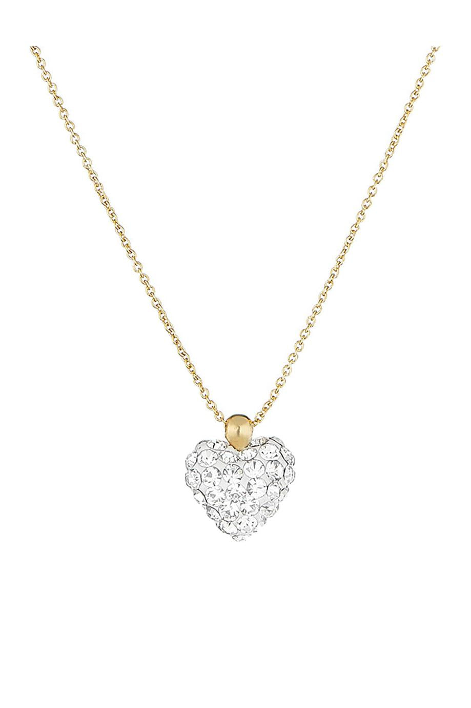 “Coeur De Crystal” Necklace 375/1000 Yellow Gold And Zirconium