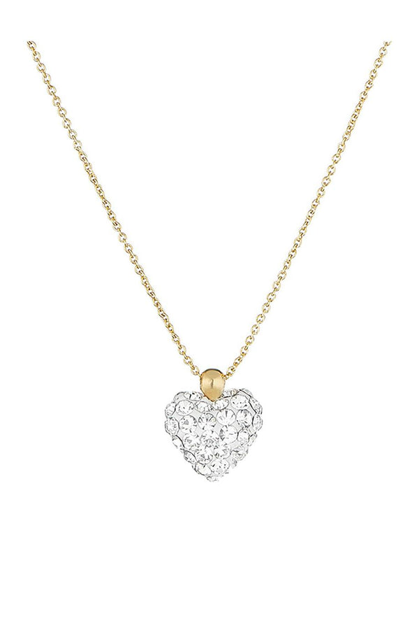 Collier "Coeur De Crystal" Or Jaune 375/1000 Et Zirconium