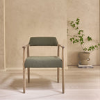 Luisa - Chaise - Chêne Et Tissu Bouclette - Kaki