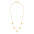 Collier Chaine Simple Doré 5 Pastilles