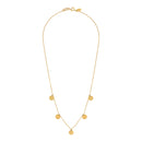 Collier Chaine Simple Doré 5 Pastilles