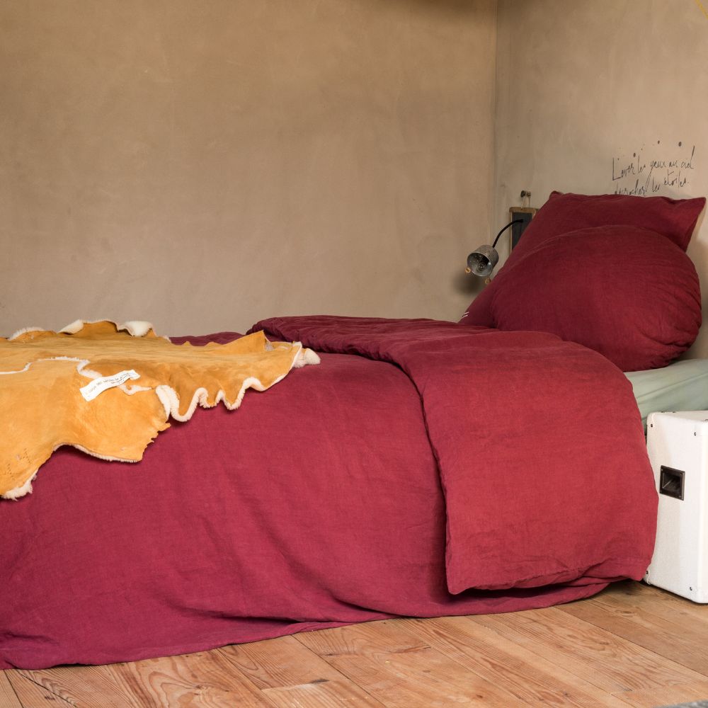 Drap Housse En Lin Lavé 90X200 Cm