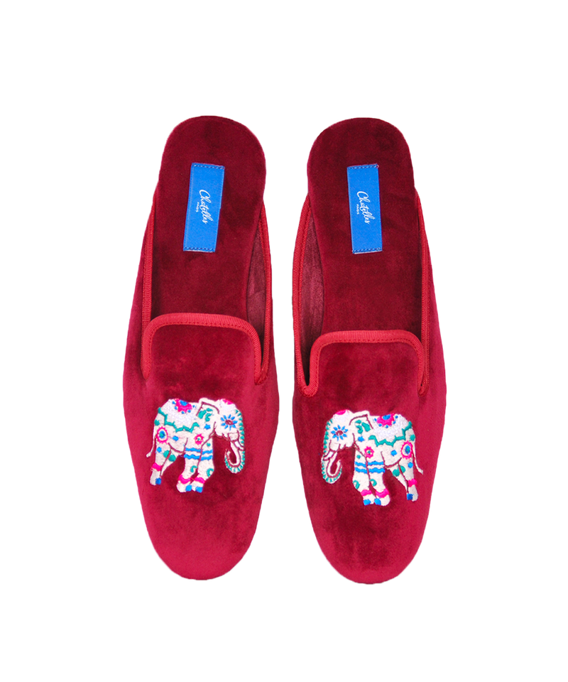 Mules Olivier Éléphant - Rouge - Femme