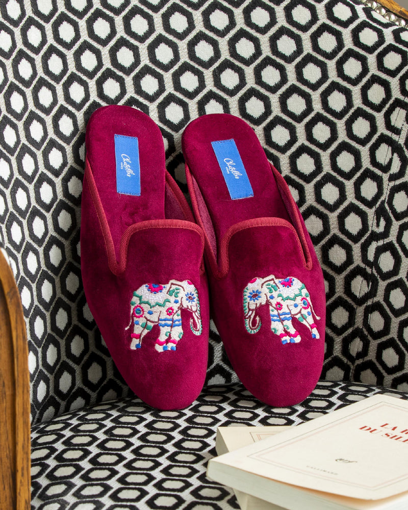 Mules Olivier Éléphant - Rouge - Femme