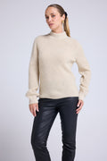 Jersey Texturizado Chantal - Beige Crema