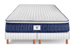 Chantilly - Ensemble Matelas + Sommier - Blanc/ Bleu