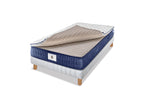 Chantilly - Ensemble Matelas + Sommier - Blanc/ Bleu