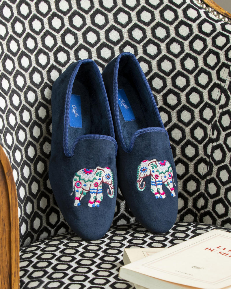 Chaussons Olivier Éléphant - Navy - Femme