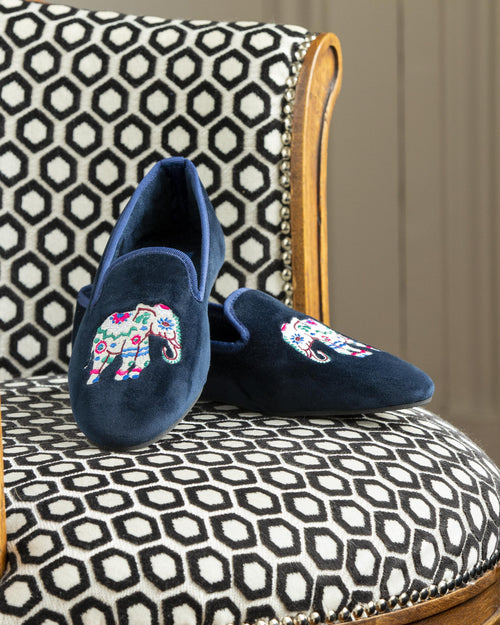 Pantuflas Olivier Elephant - Azul marino - Mujer