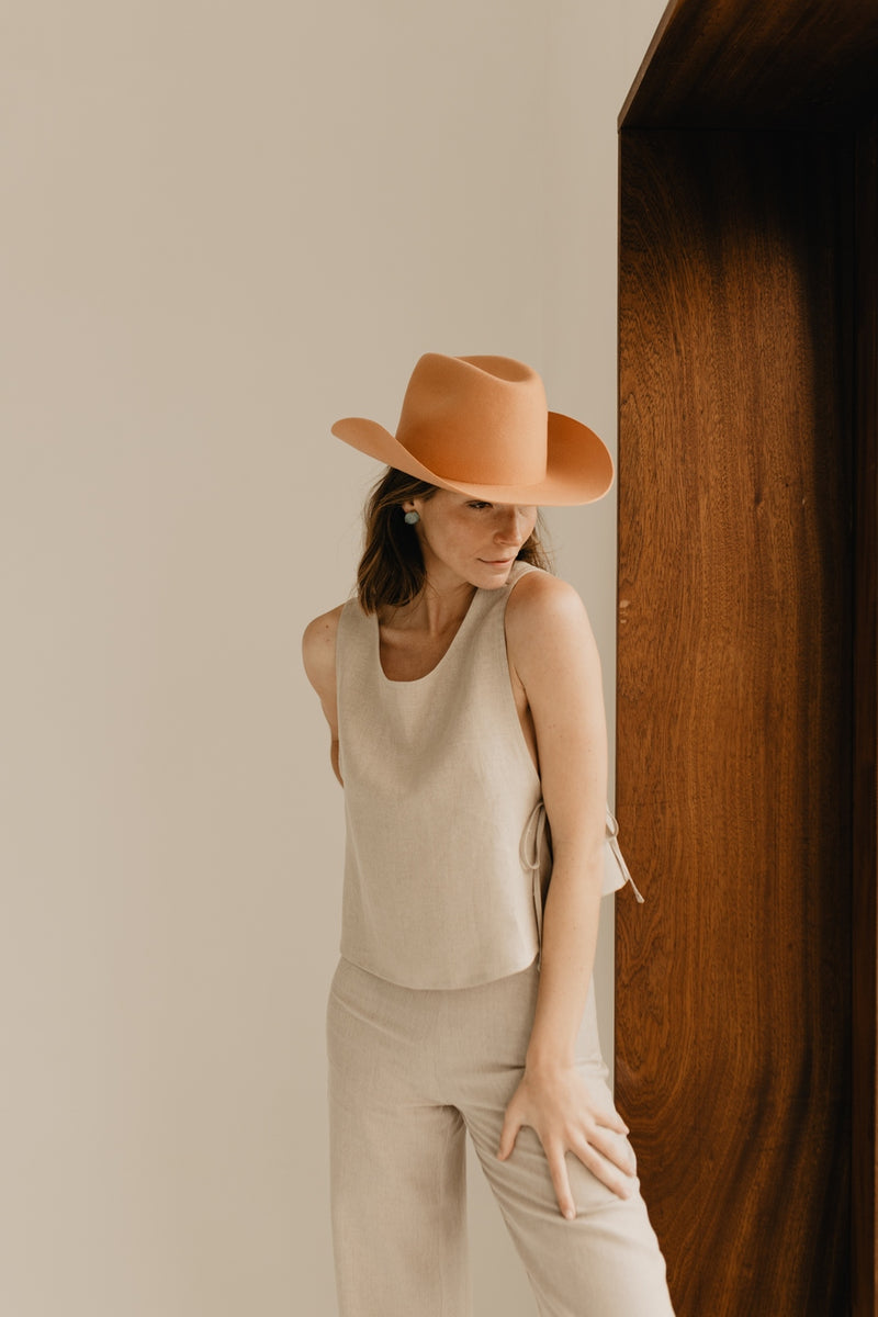 Palermo Felt Hat - Apricot