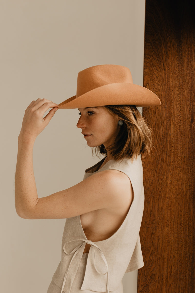 Palermo Felt Hat - Apricot