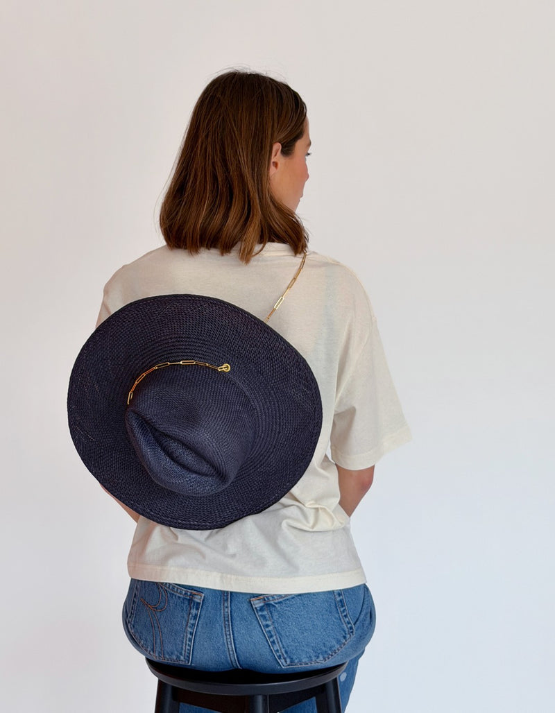 Sunny Straw Hat - Navy