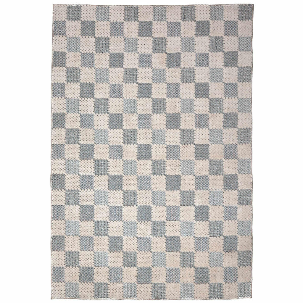 Muted Checkerboard - Wasbaar vloerkleed