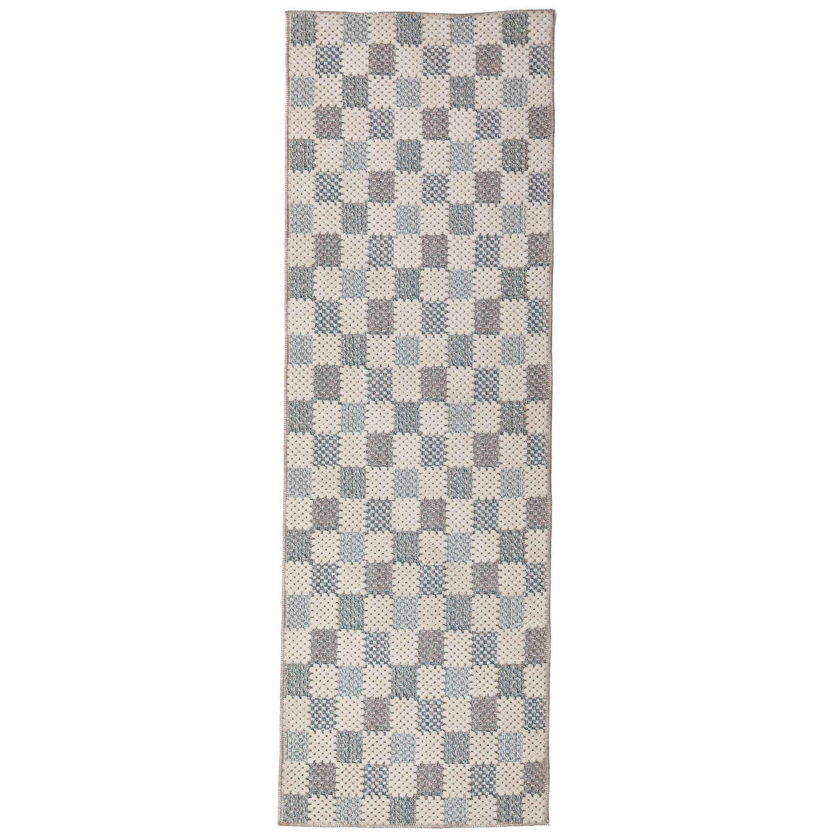 Muted Checkerboard – Tvättbar gångmatta