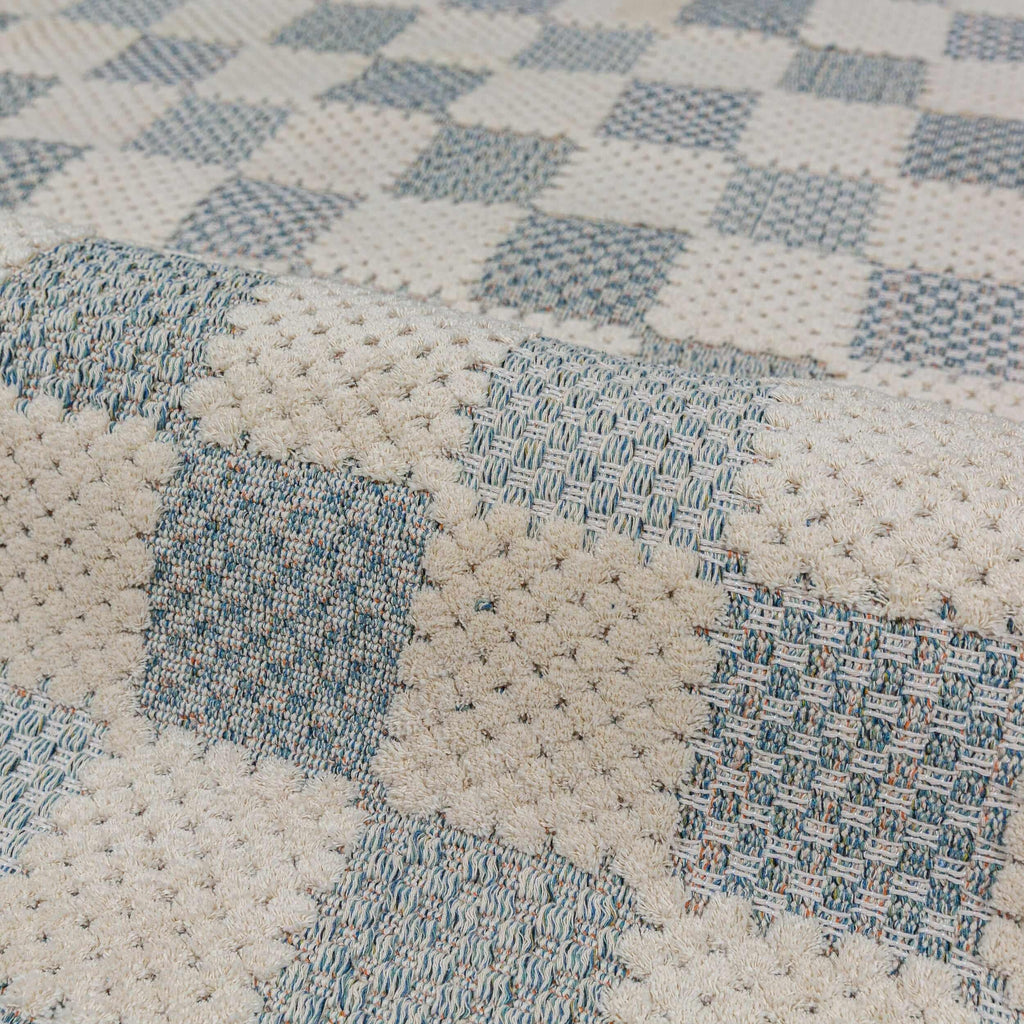 Muted Checkerboard - Wasbaar vloerkleed
