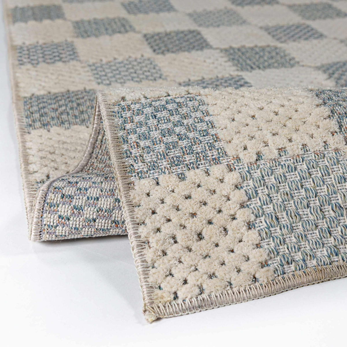 Muted Checkerboard – Tvättbar gångmatta