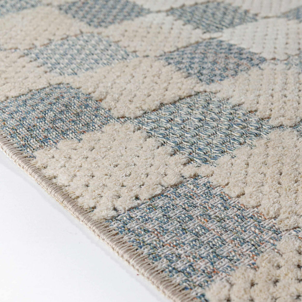Muted Checkerboard - Wasbaar vloerkleed