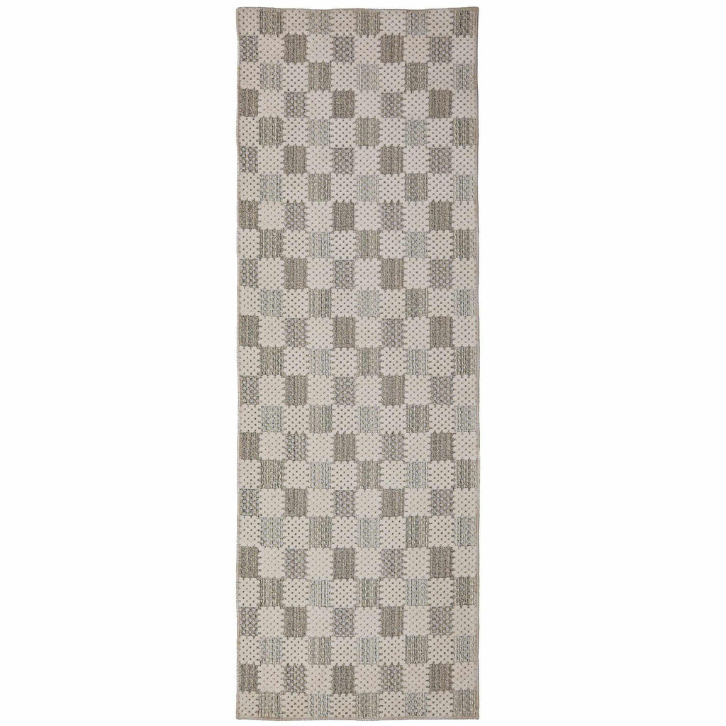 Muted Checkerboard – Tvättbar gångmatta