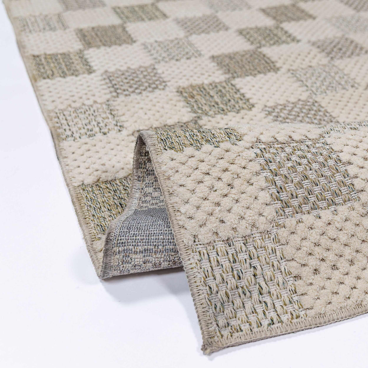 Muted Checkerboard – Tvättbar gångmatta
