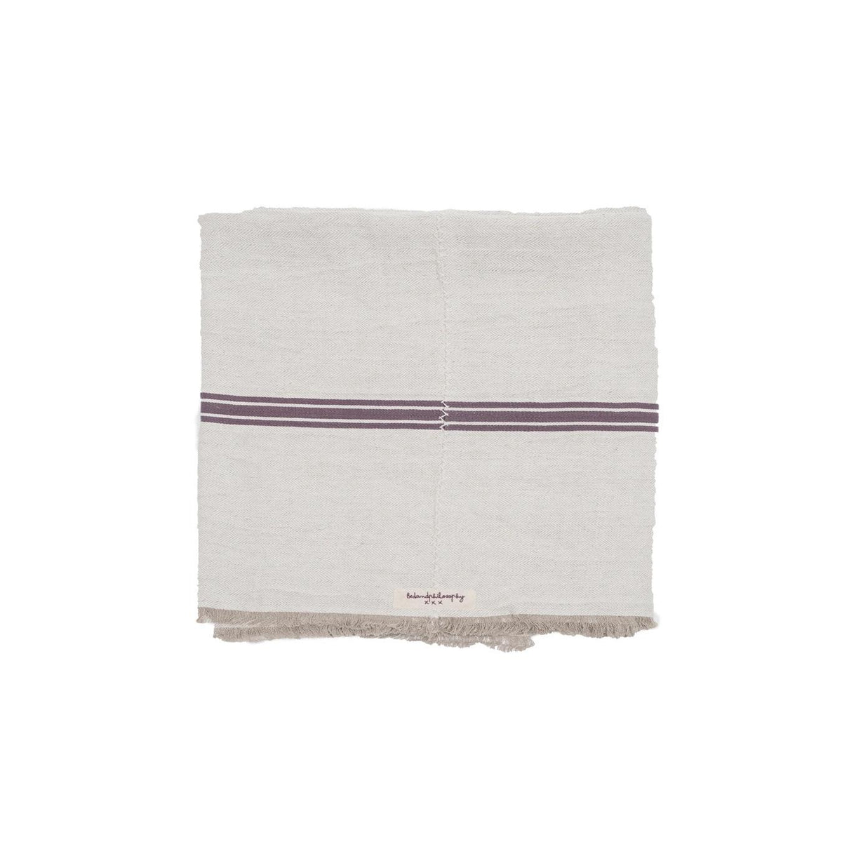Chevron Linen Tablecloth - Charlot - Fig