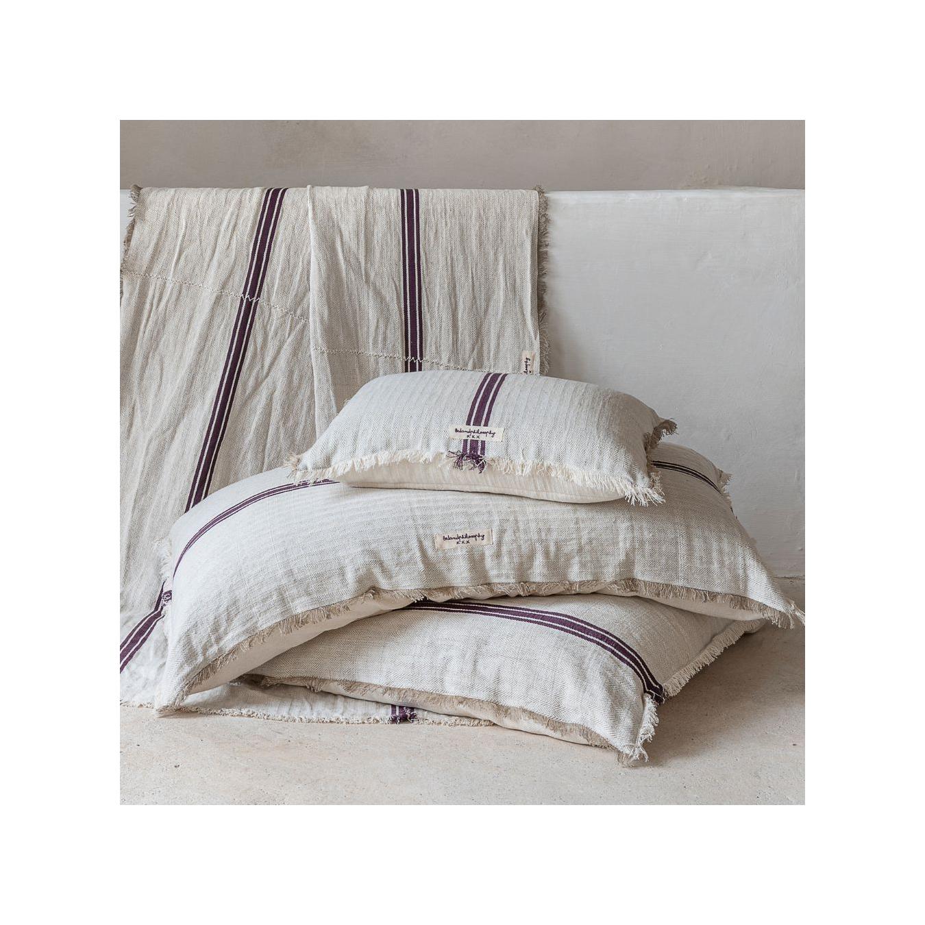 Chevron Linen Tablecloth - Charlot - Fig