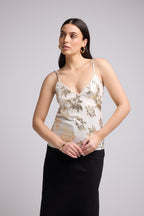Camiseta sin mangas - Charlotte - Blanco