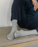 dark gray men's sock slipper Angarde worn lifestyle