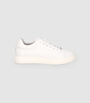 Chaussures Sneakers À Lacets En Cuir Blanches