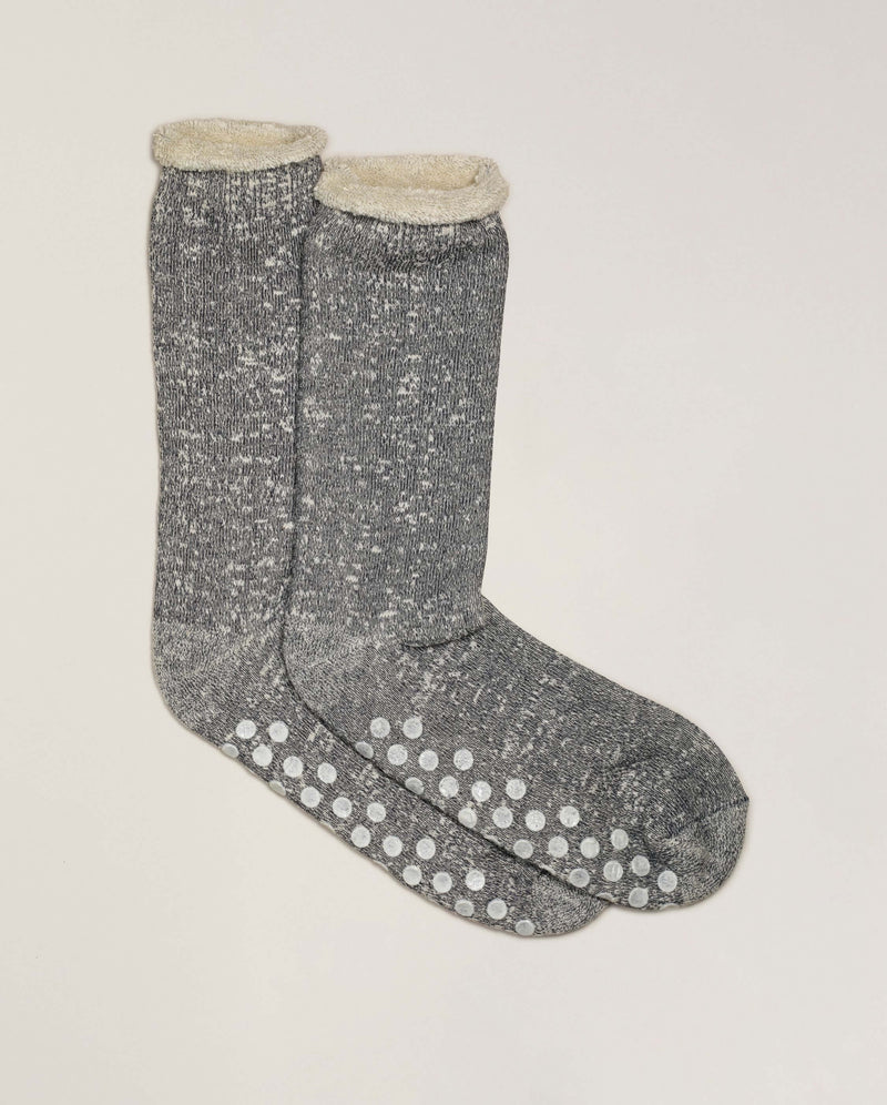 chausson chaussette femme gris foncé Angarde packshot plat