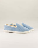 Women's leather slipper, sky Angarde profile