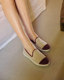 Zapatilla Bruson - Lana Beige Burdeos - Mujer
