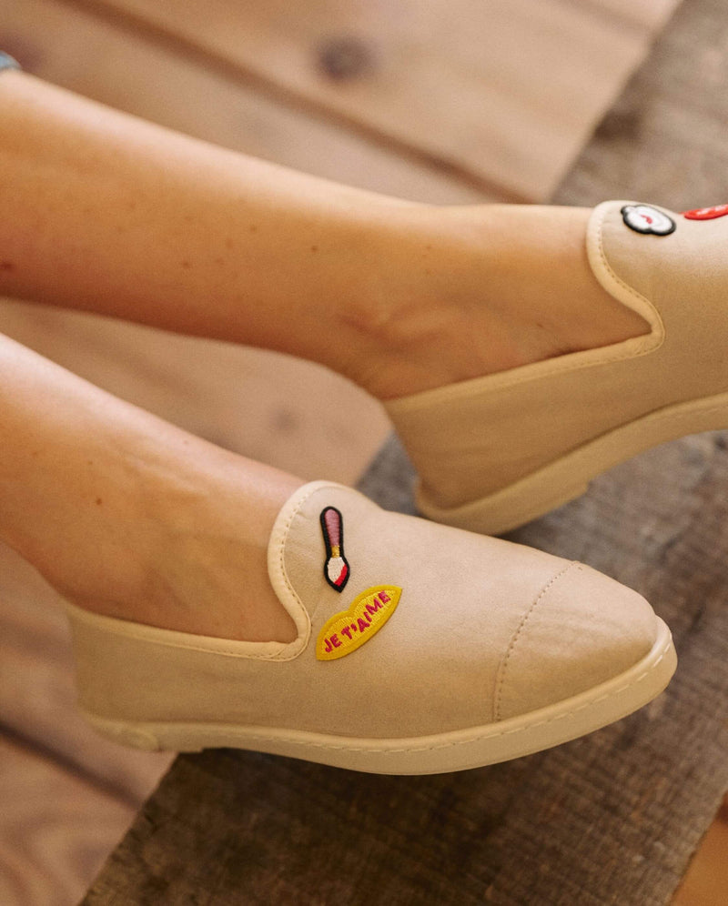 Chausson femme collab' x Macon & Lesquoy focus Angarde