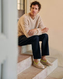 Chausson Bruson - Laine Beige Jaune Fluo - Homme