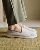 Chausson Bruson - Laine Beige Kaki - Homme