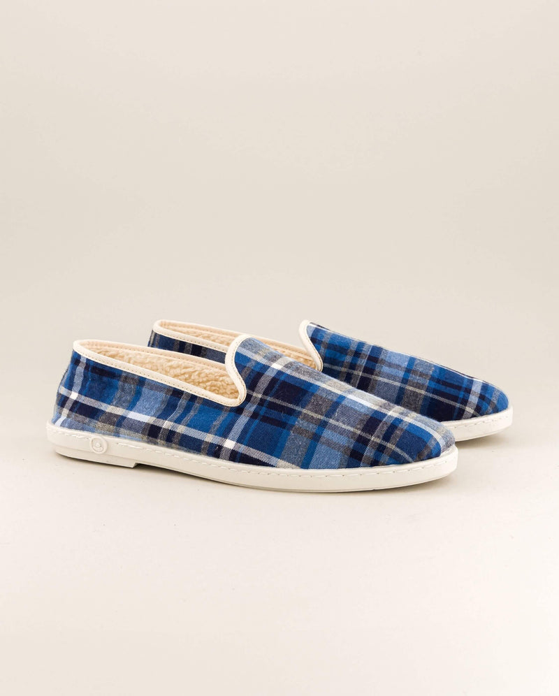 Chausson Bruson - Tartan Bleu - Homme