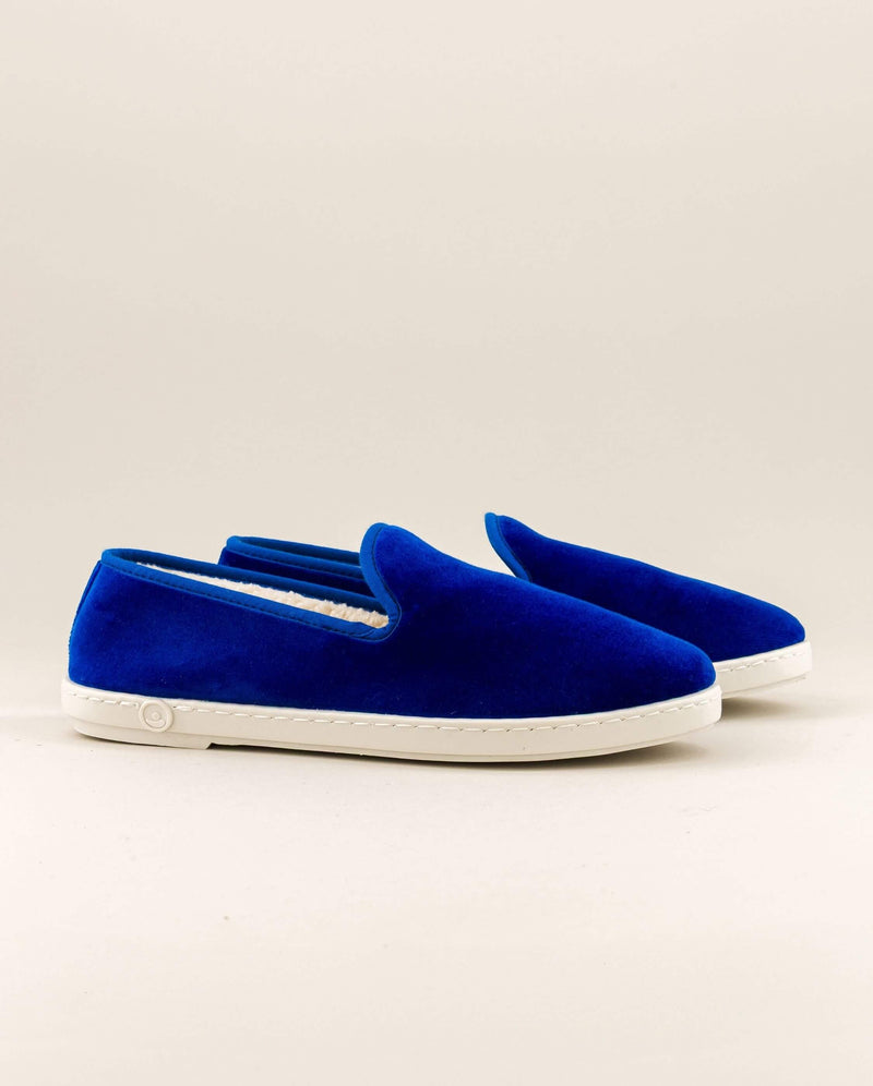 Chausson Bruson - Velours Bleu - Homme
