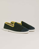 Chausson Bruson - Laine Vert Jaune - Homme