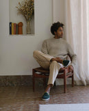 Chausson Bruson - Laine Vert Jaune - Homme