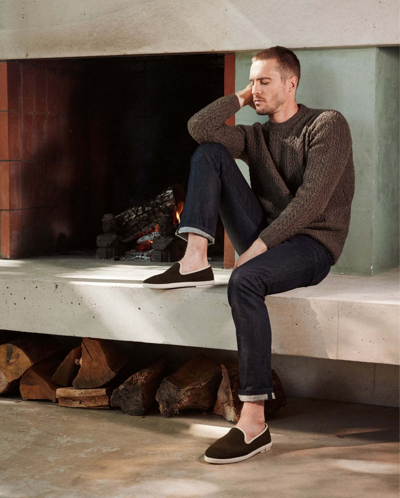 Chaussons homme multi-saisons, kaki lifestyle Angarde