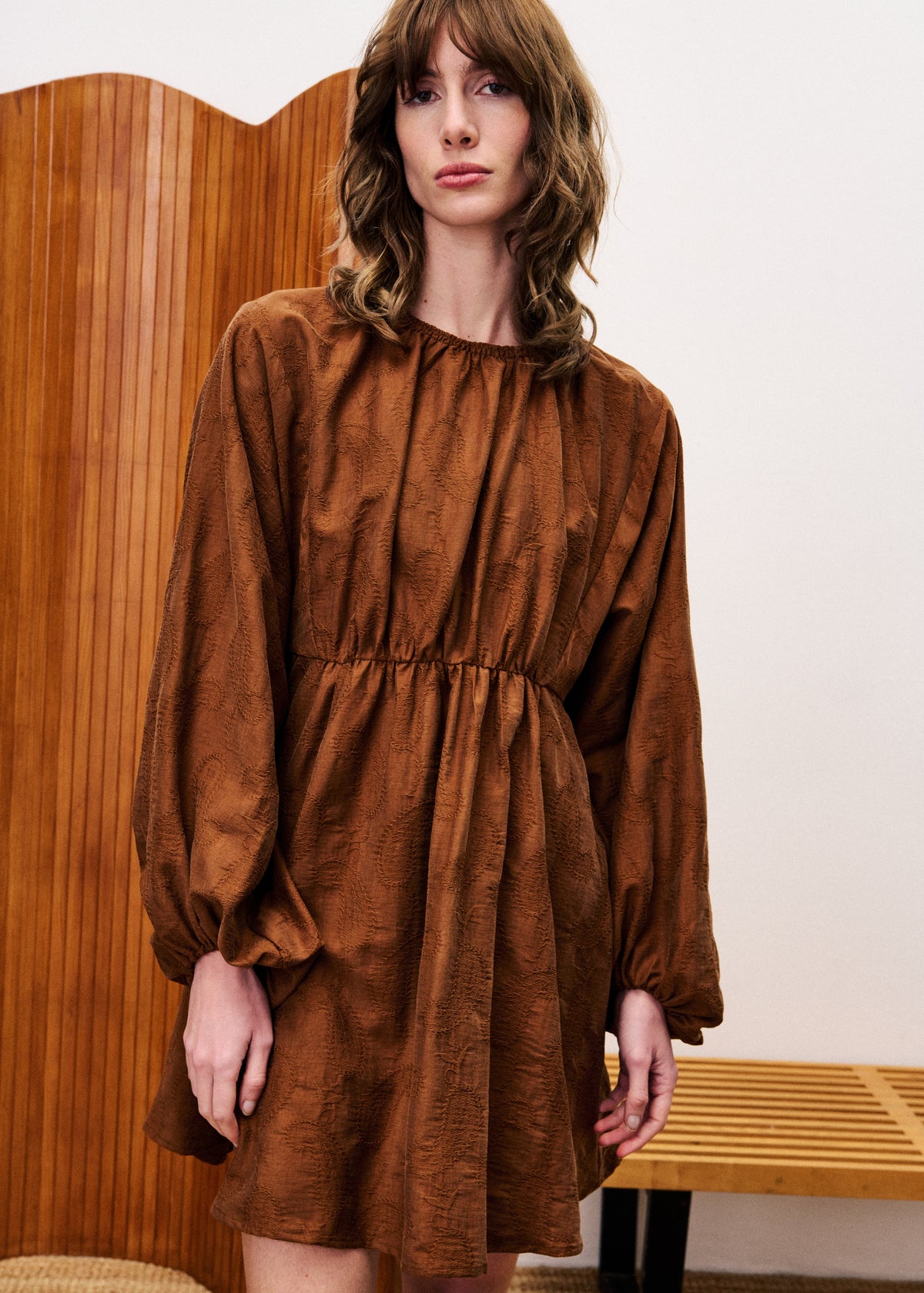 Robe Oeillet - Marron Glace