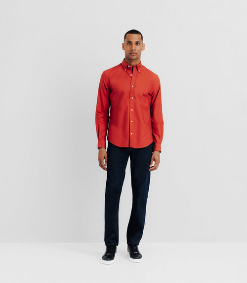 Chemise Avec Col Boutonné Orange