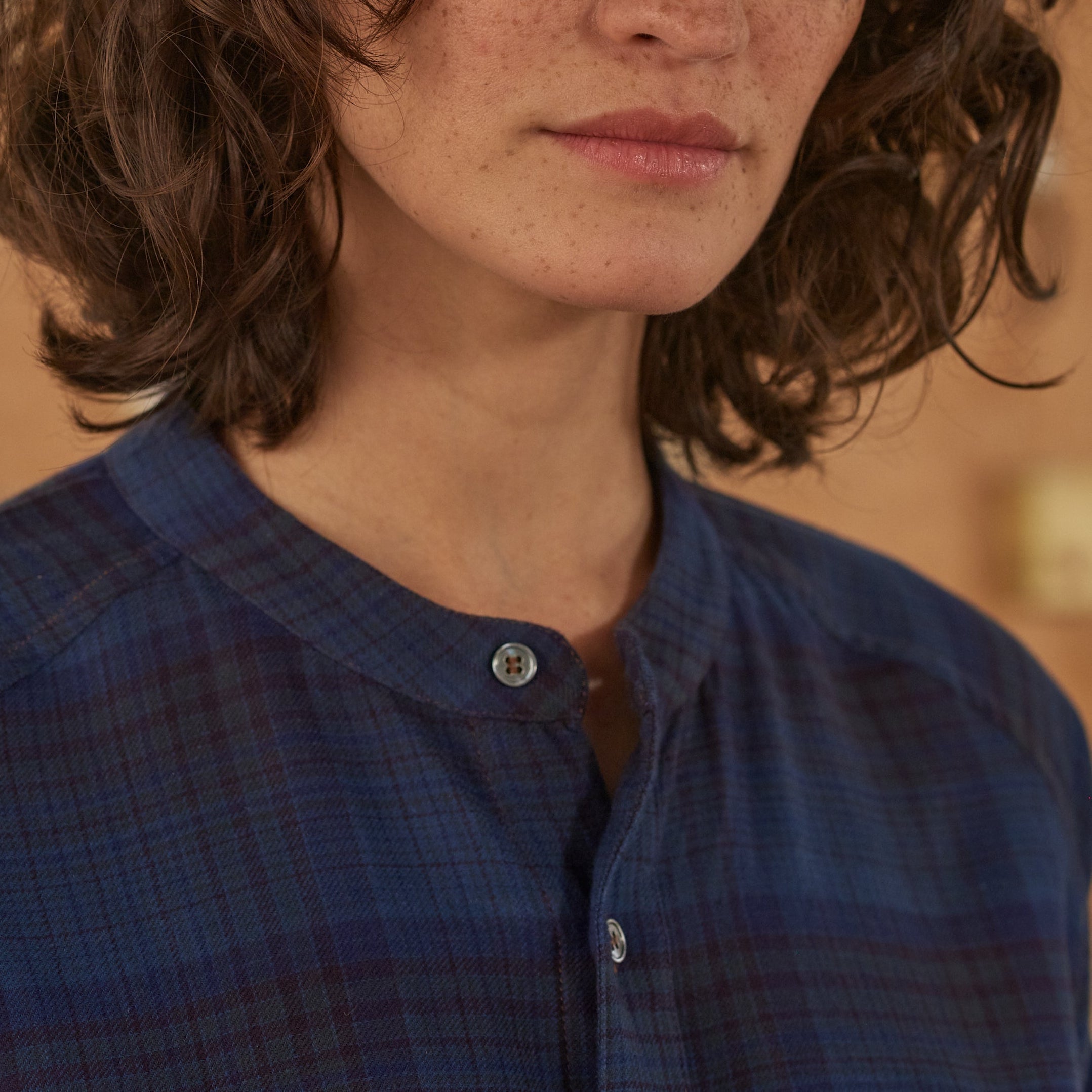 Nina Blouse N°707 - Checks Verone Navy Blue