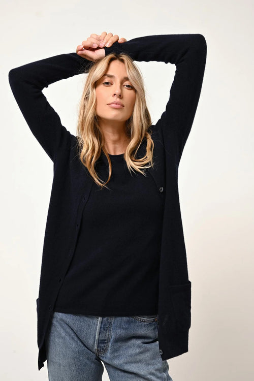 Cardigan Col V - Chelsea - Navy