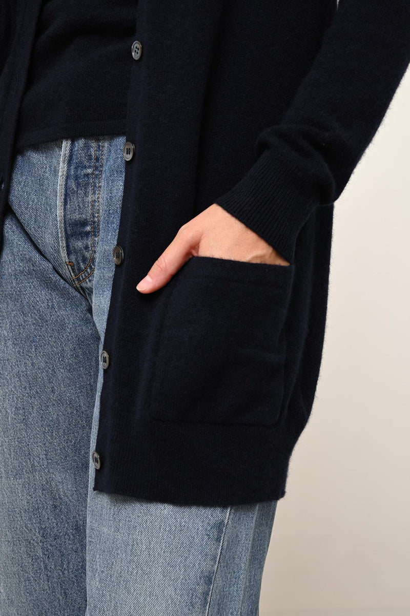 Cardigan Col V - Chelsea - Navy