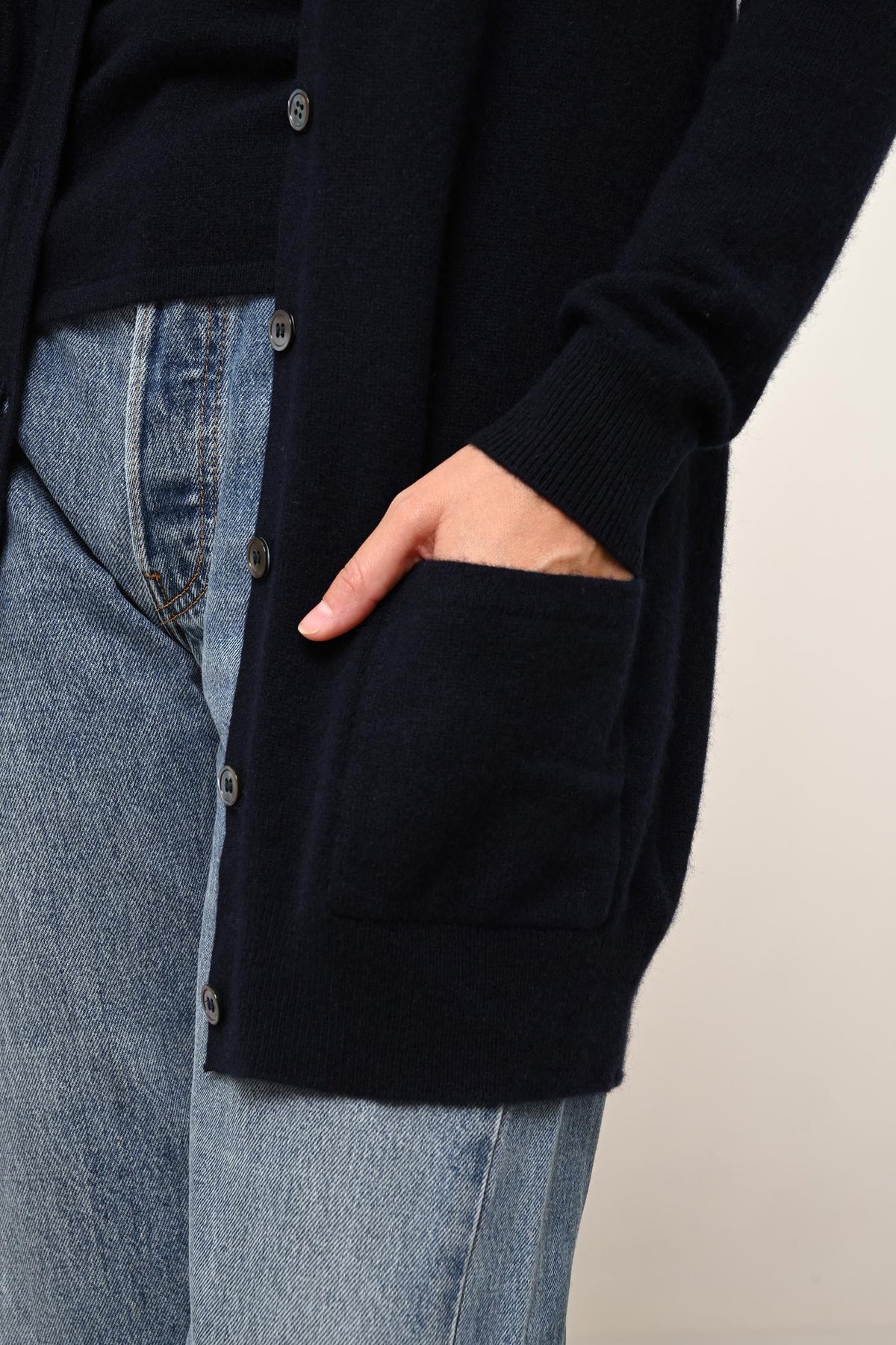 Cardigan Col V - Chelsea - Navy