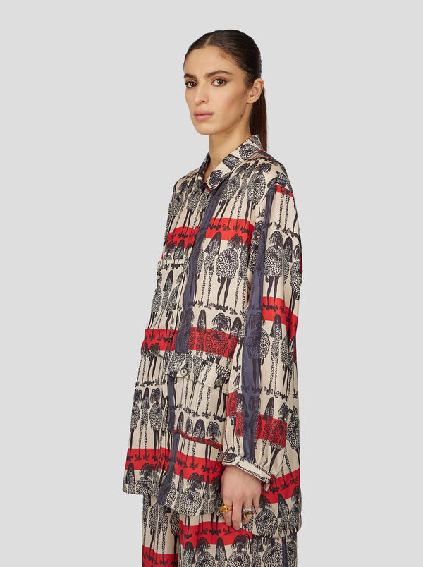 Langes Hemd Buffalo mit Rift-Print
